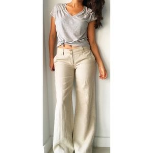 Michael Kors Linen Wide Leg Pants size 4